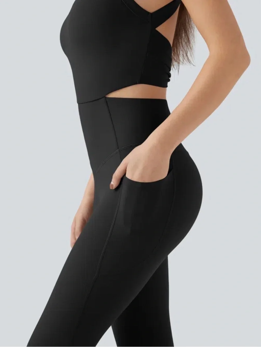Halara UltraSculpt™ Tummy Control Training Jumpsuit with Pockets-Easy Peezy 7/8